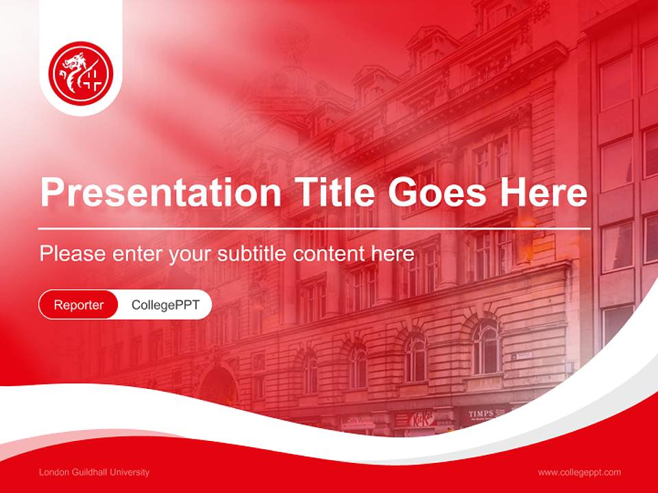 London Guildhall University Lecture Sharing and Networking Event PPT Template4:3 ratio PPT effect preview image4