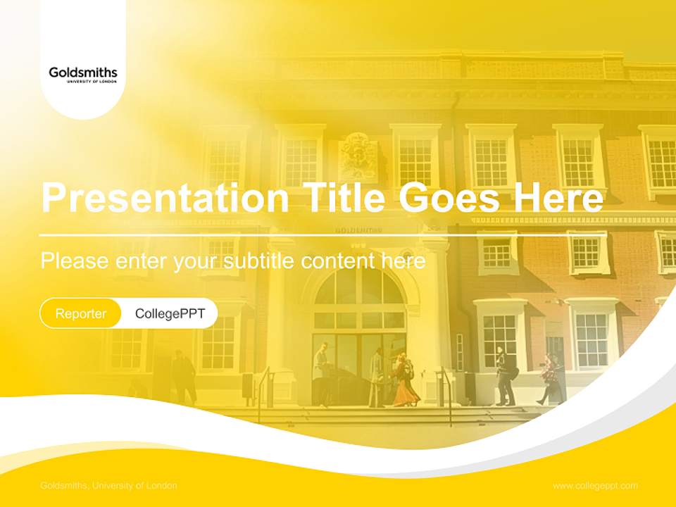 Goldsmiths, University of London Lecture Sharing and Networking Event PPT Template4:3 ratio PPT effect preview image4