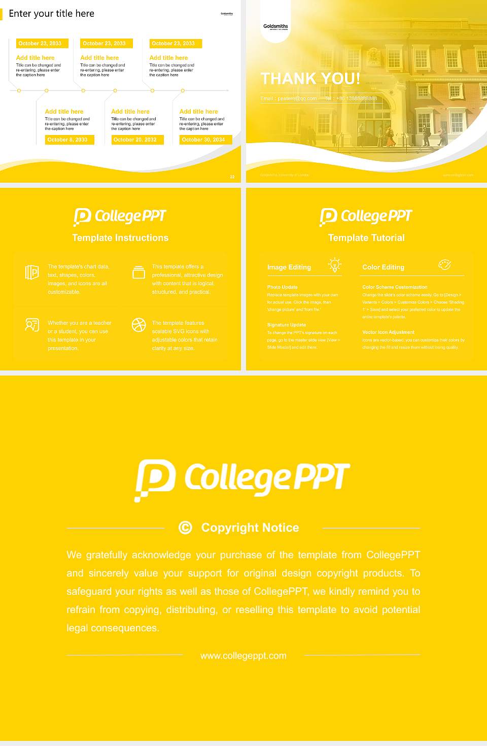 Goldsmiths, University of London Lecture Sharing and Networking Event PPT Template4:3 ratio PPT effect preview image4