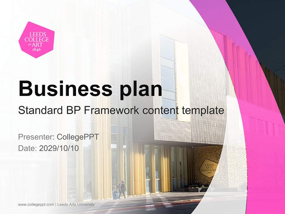 Leeds Arts University Competition/Entrepreneurship Contest PPT Template4:3 ratio PPT effect preview image9