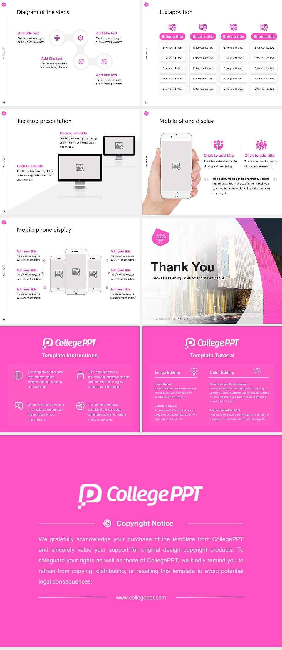 Leeds Arts University Competition/Entrepreneurship Contest PPT Template4:3 ratio PPT effect preview image9