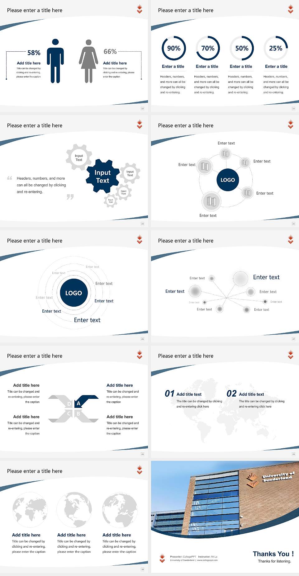 University of Sunderland Course/Courseware Creation PPT Template4:3 ratio PPT effect preview image4