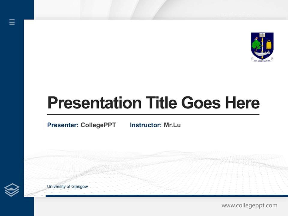 University of Glasgow Thesis Proposal/Graduation Defense PPT Template4:3 ratio PPT effect preview image5
