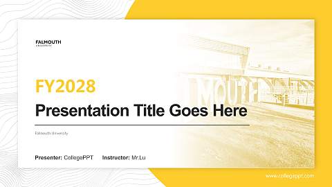 Falmouth University Academic Presentation/Research Findings Report PPT Template
