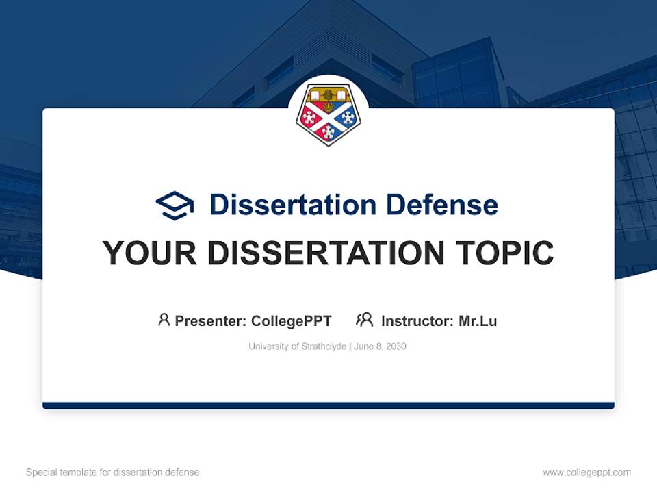 University of Strathclyde Graduation Thesis Defense PPT Template4:3 ratio PPT effect preview image7