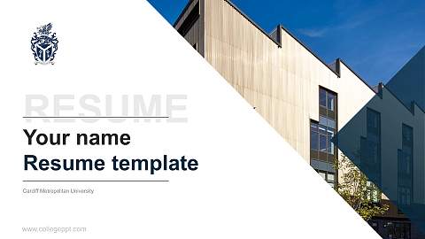 Cardiff Metropolitan University Resume PPT Template
