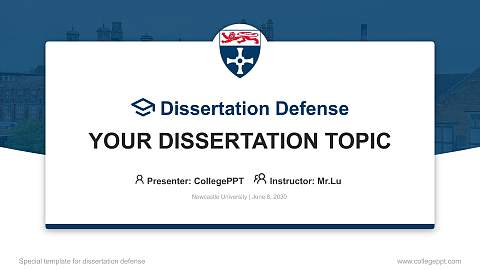 Newcastle University Graduation Thesis Defense PPT Template