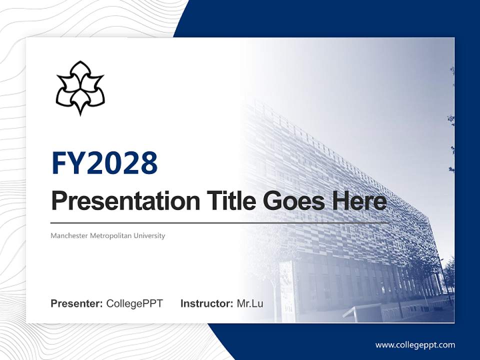 Manchester Metropolitan University Academic Presentation/Research Findings Report PPT Template4:3 ratio PPT effect preview image5