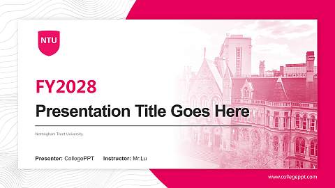 Nottingham Trent University Academic Presentation/Research Findings Report PPT Template