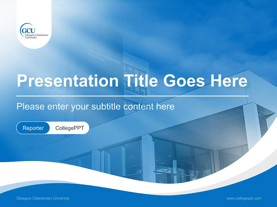 Glasgow Caledonian University Lecture Sharing and Networking Event PPT Template4:3 ratio PPT effect preview image4