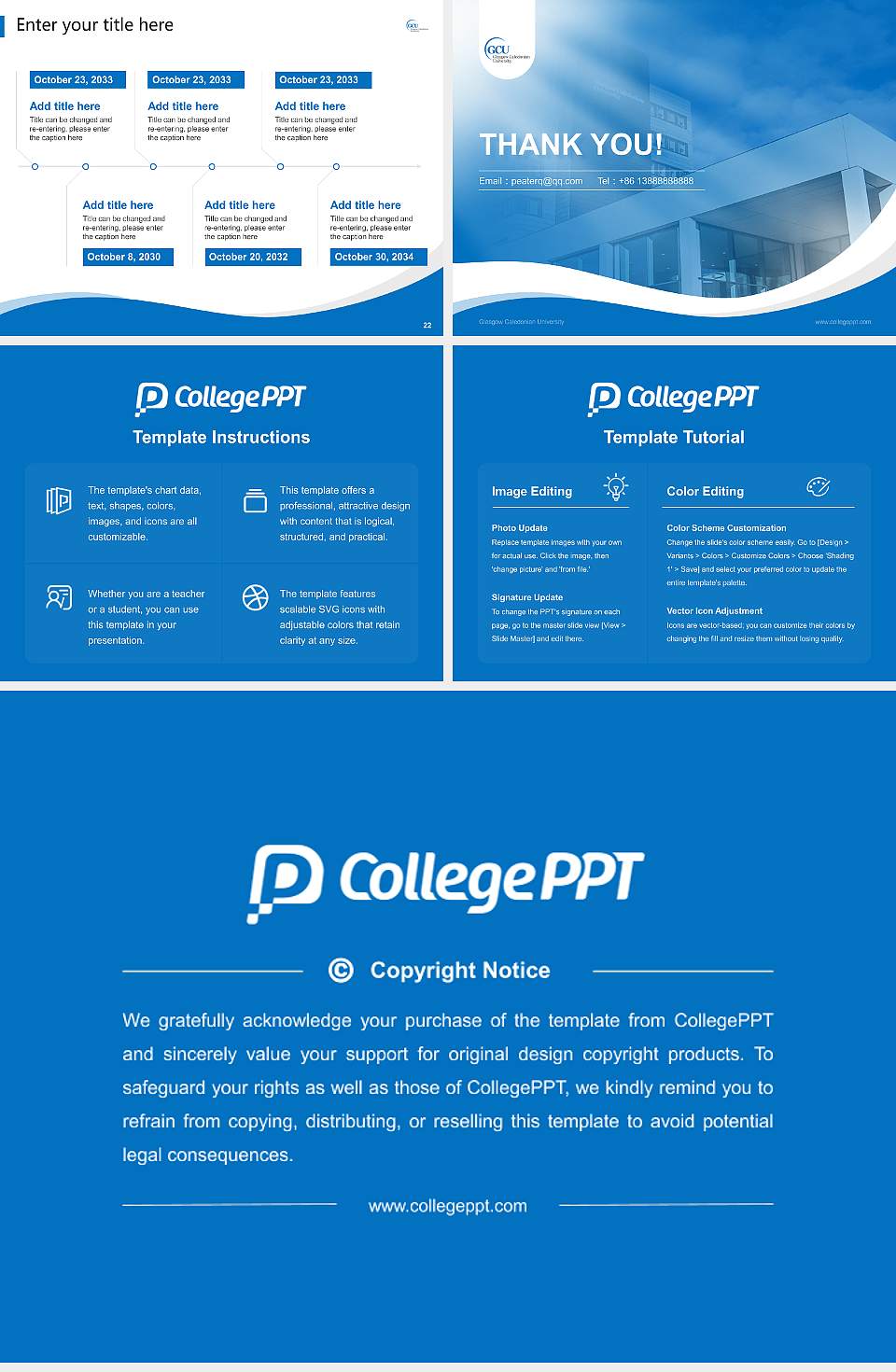 Glasgow Caledonian University Lecture Sharing and Networking Event PPT Template4:3 ratio PPT effect preview image4
