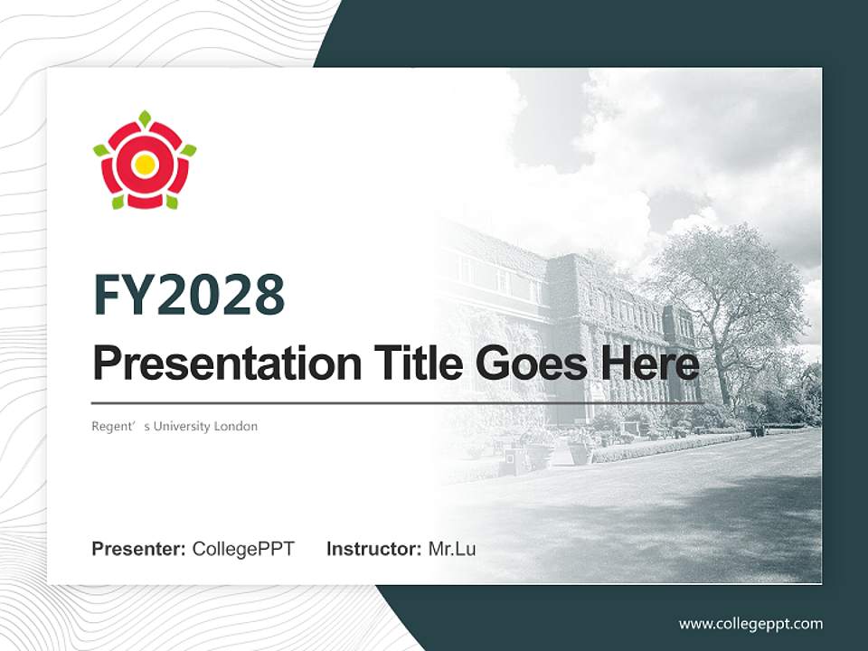 Regent’s University London Academic Presentation/Research Findings Report PPT Template4:3 ratio PPT effect preview image5