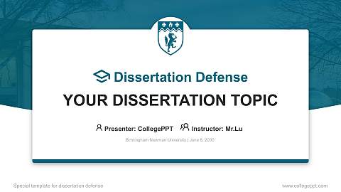 Birmingham Newman University Graduation Thesis Defense PPT Template