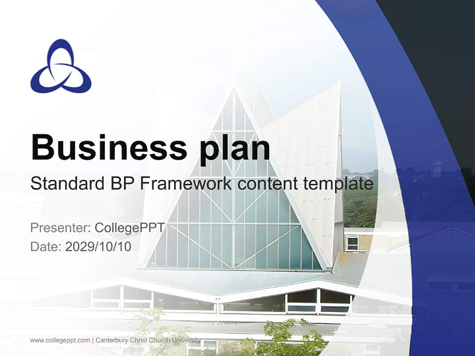 Canterbury Christ Church University Competition/Entrepreneurship Contest PPT Template4:3 ratio PPT effect preview image9