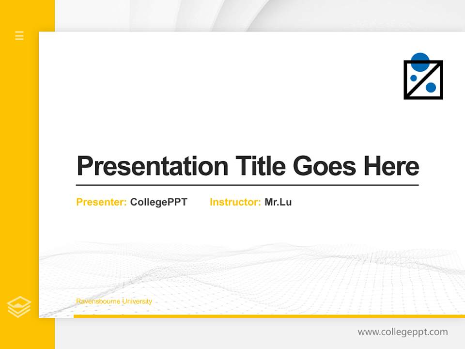 Ravensbourne University Thesis Proposal/Graduation Defense PPT Template4:3 ratio PPT effect preview image5