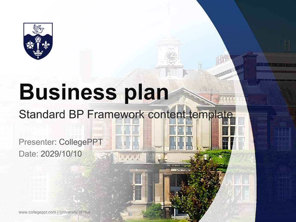 University of Hull Competition/Entrepreneurship Contest PPT Template4:3 ratio PPT effect preview image9