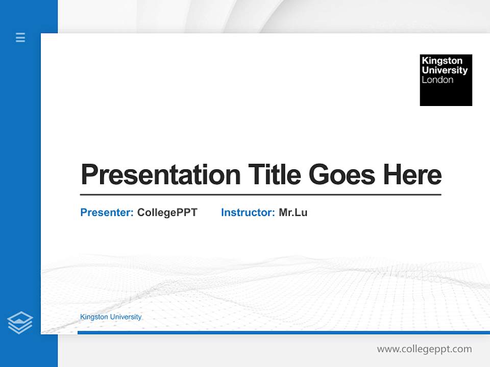 Kingston University Thesis Proposal/Graduation Defense PPT Template4:3 ratio PPT effect preview image5
