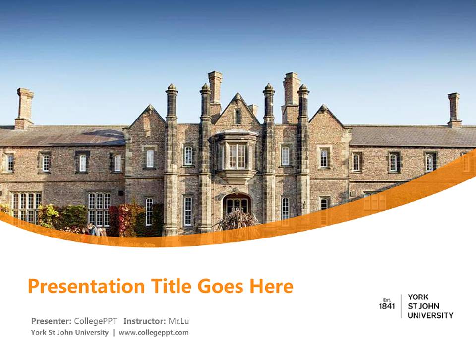 York St John University Course/Courseware Creation PPT Template4:3 ratio PPT effect preview image5