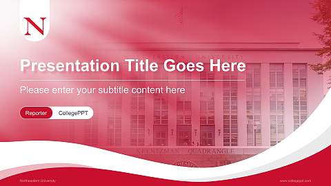 Northeastern University Lecture Sharing and Networking Event PPT Template