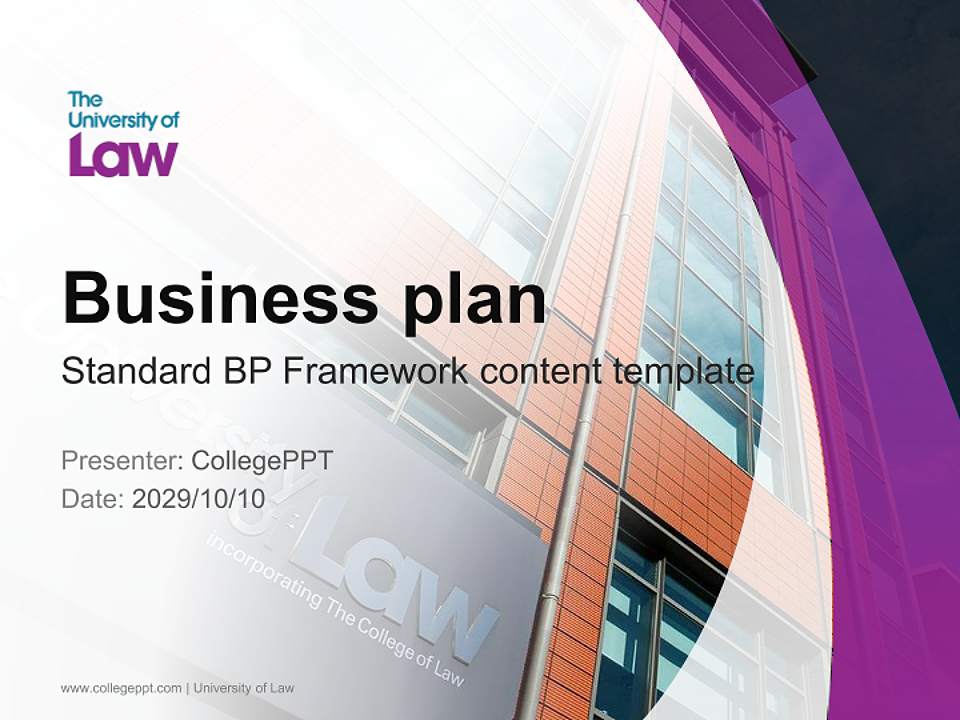 University of Law Competition/Entrepreneurship Contest PPT Template4:3 ratio PPT effect preview image9