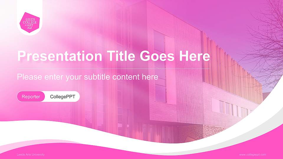 Leeds Arts University Lecture Sharing and Networking Event PPT Template16:9 ratio PPT effect preview image
