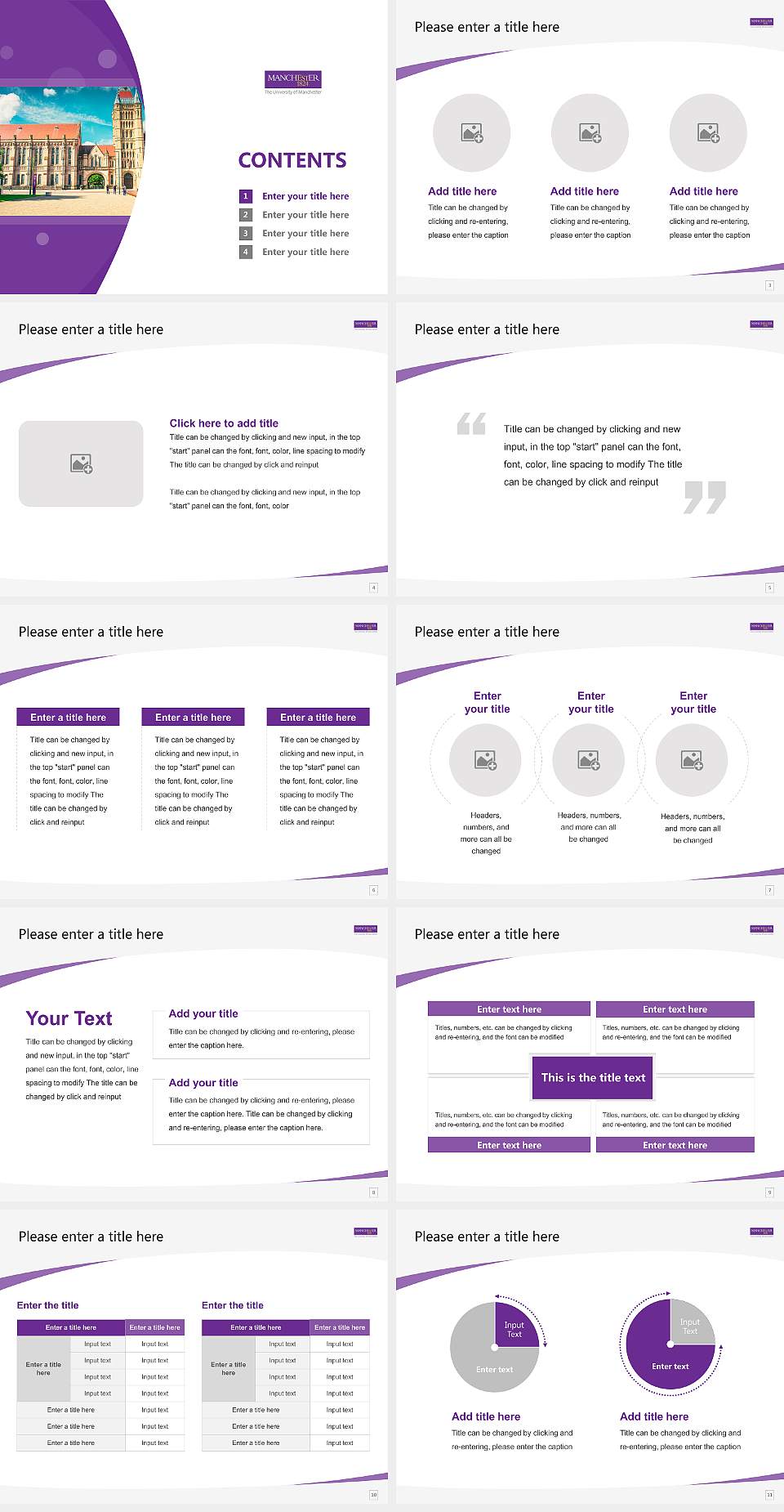 University of Manchester Course/Courseware Creation PPT Template4:3 ratio PPT effect preview image2