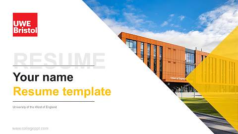 University of the West of England Resume PPT Template