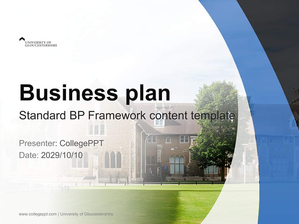 University of Gloucestershire Competition/Entrepreneurship Contest PPT Template4:3 ratio PPT effect preview image9