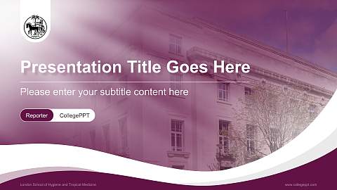 London School of Hygiene and Tropical Medicine Lecture Sharing and Networking Event PPT Template