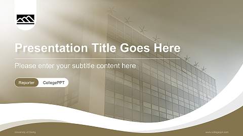University of Derby Lecture Sharing and Networking Event PPT Template