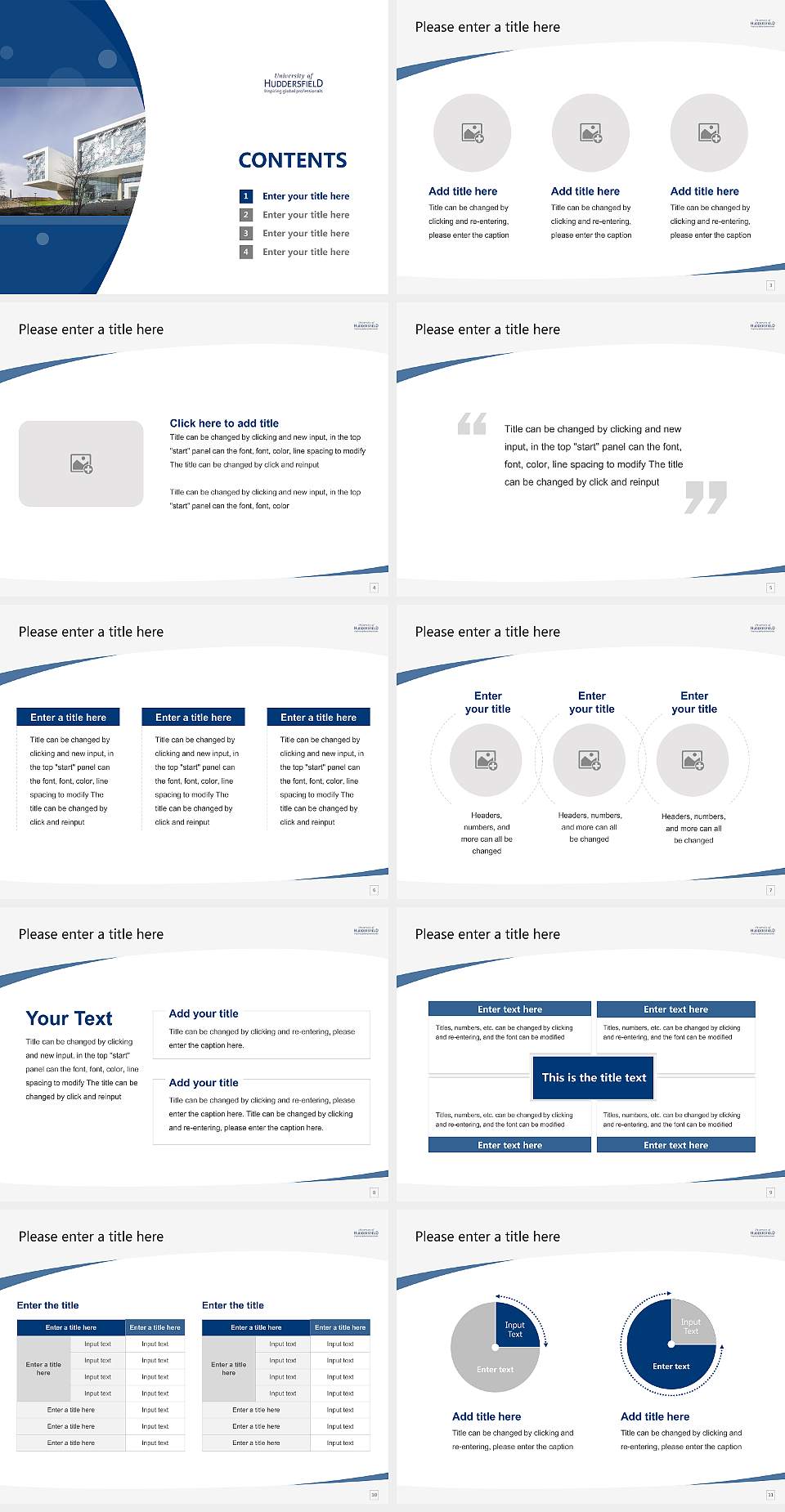 University of Huddersfield Course/Courseware Creation PPT Template4:3 ratio PPT effect preview image2