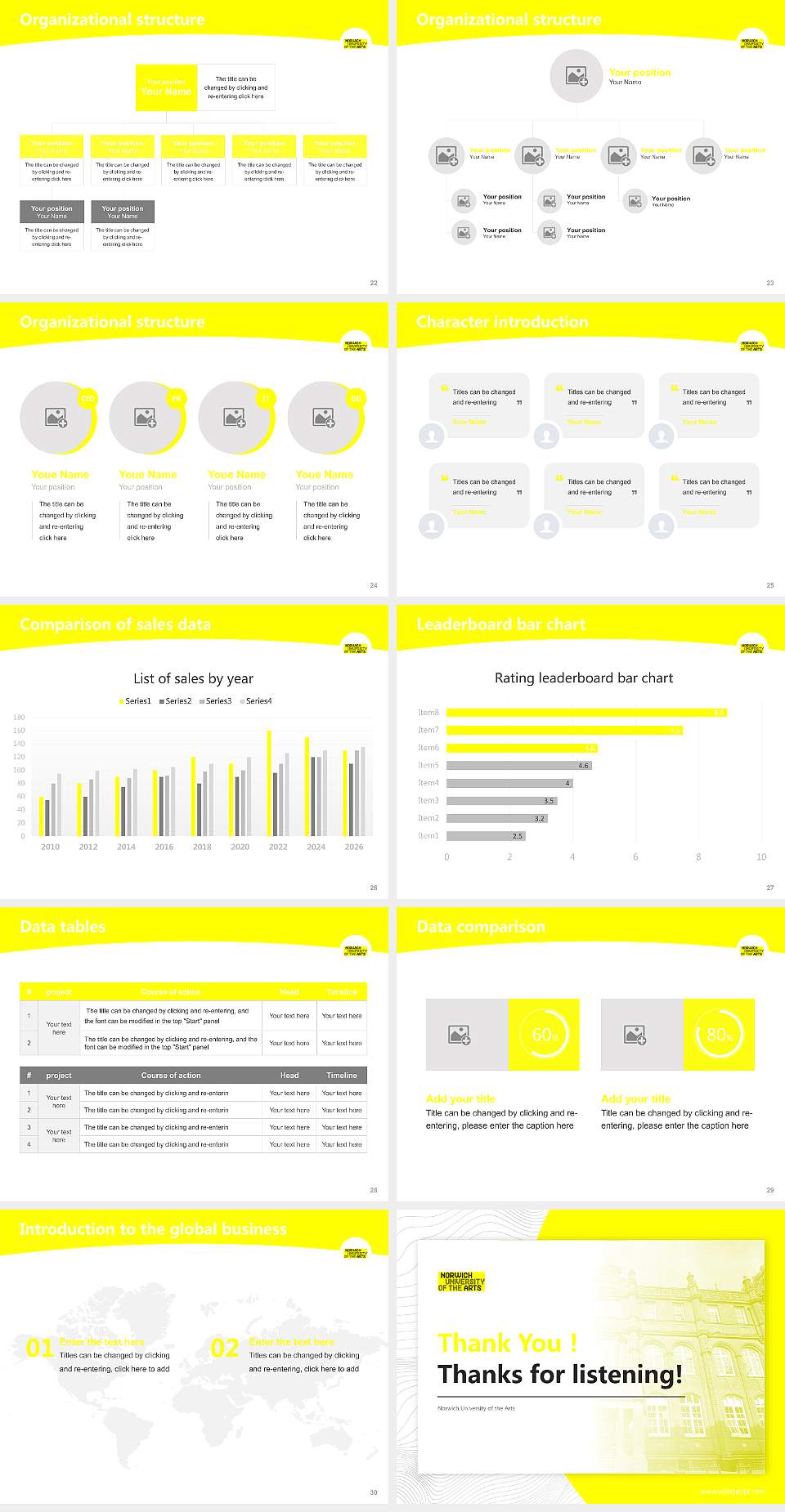 Norwich University of the Arts Academic Presentation/Research Findings Report PPT Template4:3 ratio PPT effect preview image4