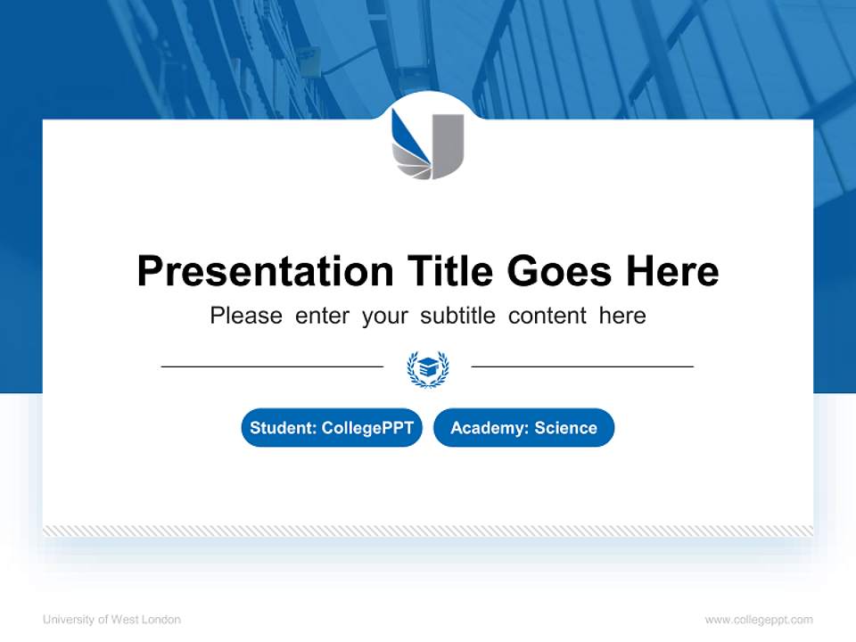 University of West London National Scholarship Defense PPT Template4:3 ratio PPT effect preview image4