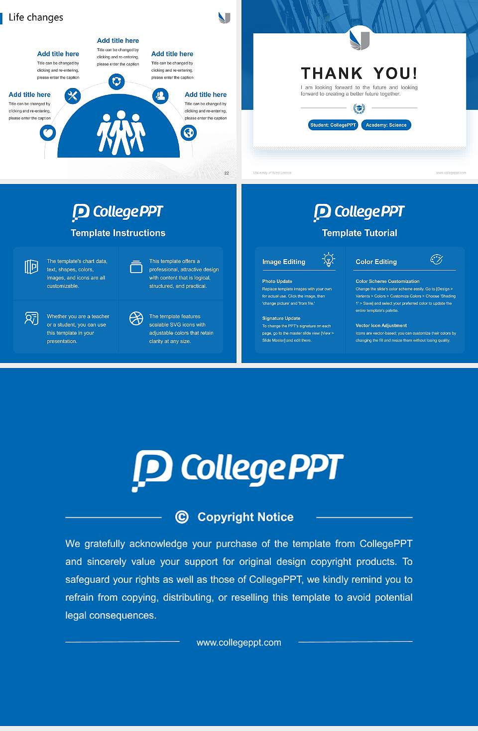 University of West London National Scholarship Defense PPT Template4:3 ratio PPT effect preview image4