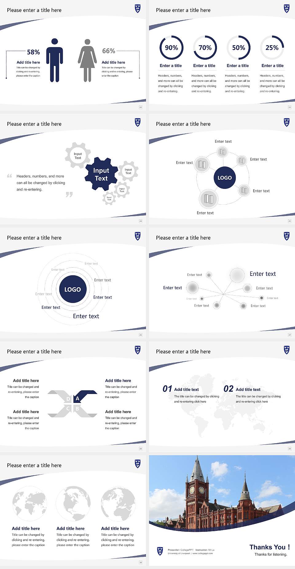 University of Liverpool Course/Courseware Creation PPT Template4:3 ratio PPT effect preview image4