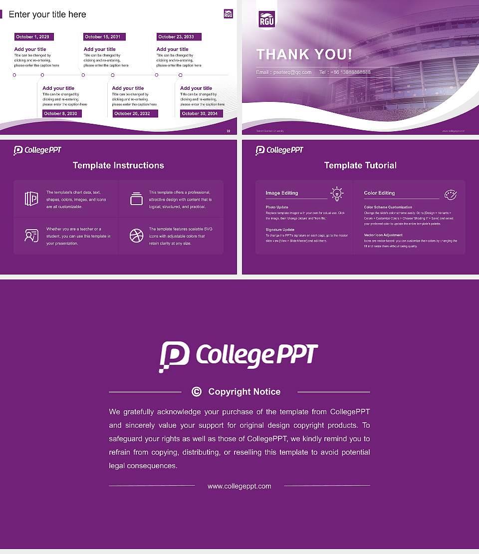 Robert Gordon University Lecture Sharing and Networking Event PPT Template16:9 ratio PPT effect preview image4
