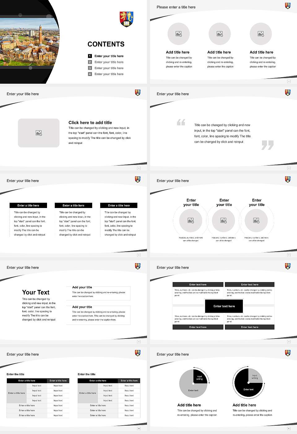University of Birmingham Course/Courseware Creation PPT Template16:9 ratio PPT effect preview image2