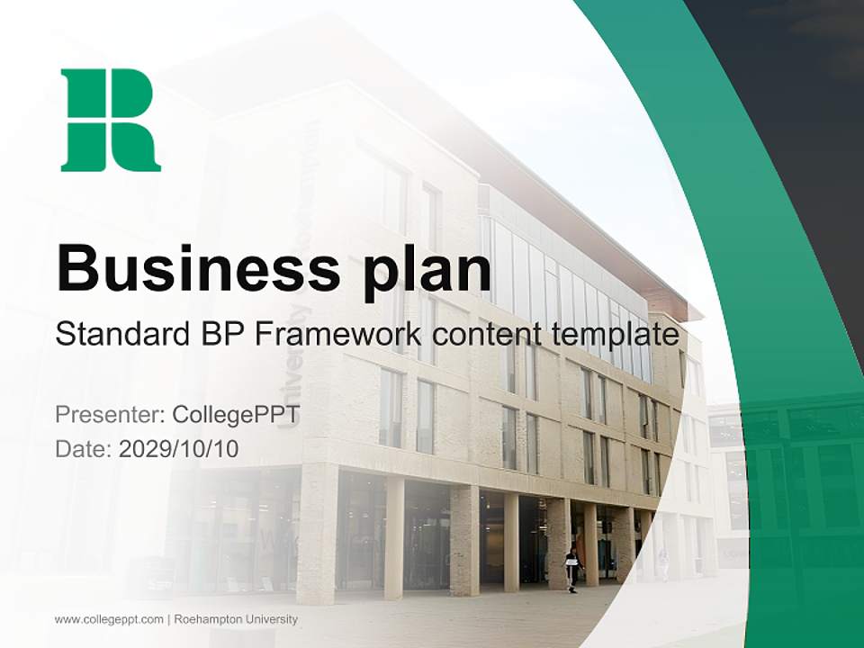 Roehampton University Competition/Entrepreneurship Contest PPT Template4:3 ratio PPT effect preview image9