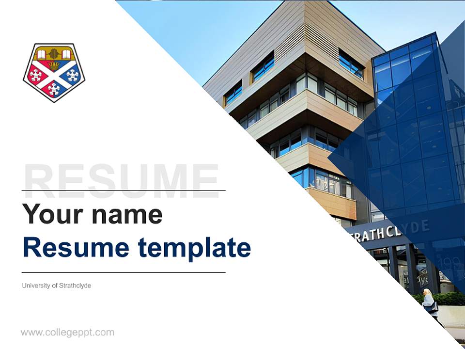 University of Strathclyde Resume PPT Template4:3 ratio PPT effect preview image5