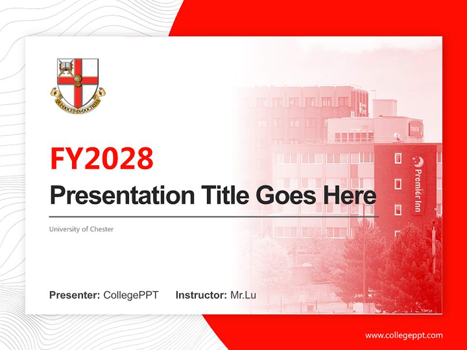 University of Chester Academic Presentation/Research Findings Report PPT Template4:3 ratio PPT effect preview image5