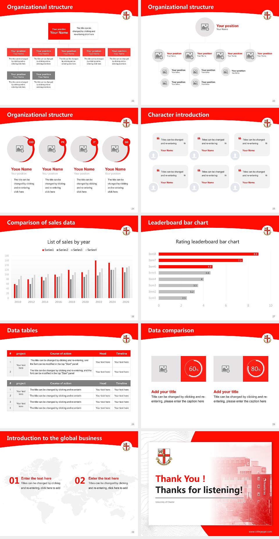 University of Chester Academic Presentation/Research Findings Report PPT Template4:3 ratio PPT effect preview image4
