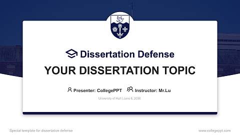 University of Hull Graduation Thesis Defense PPT Template