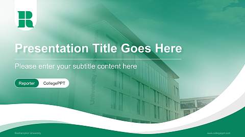 Roehampton University Lecture Sharing and Networking Event PPT Template