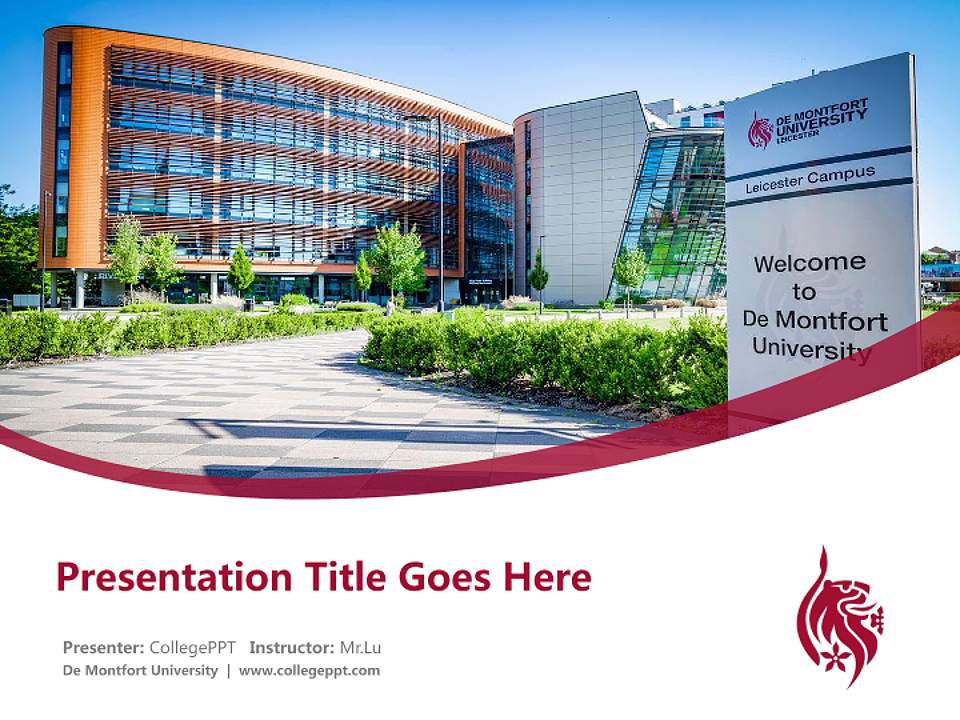 De Montfort University Course/Courseware Creation PPT Template4:3 ratio PPT effect preview image5