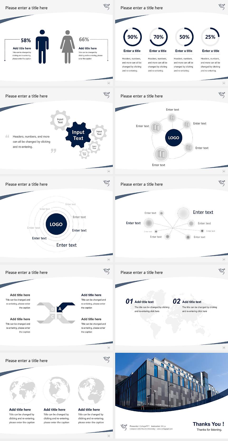 Liverpool John Moores University Course/Courseware Creation PPT Template4:3 ratio PPT effect preview image4