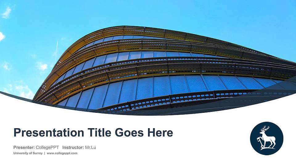 University of Surrey Course/Courseware Creation PPT Template16:9 ratio PPT effect preview image