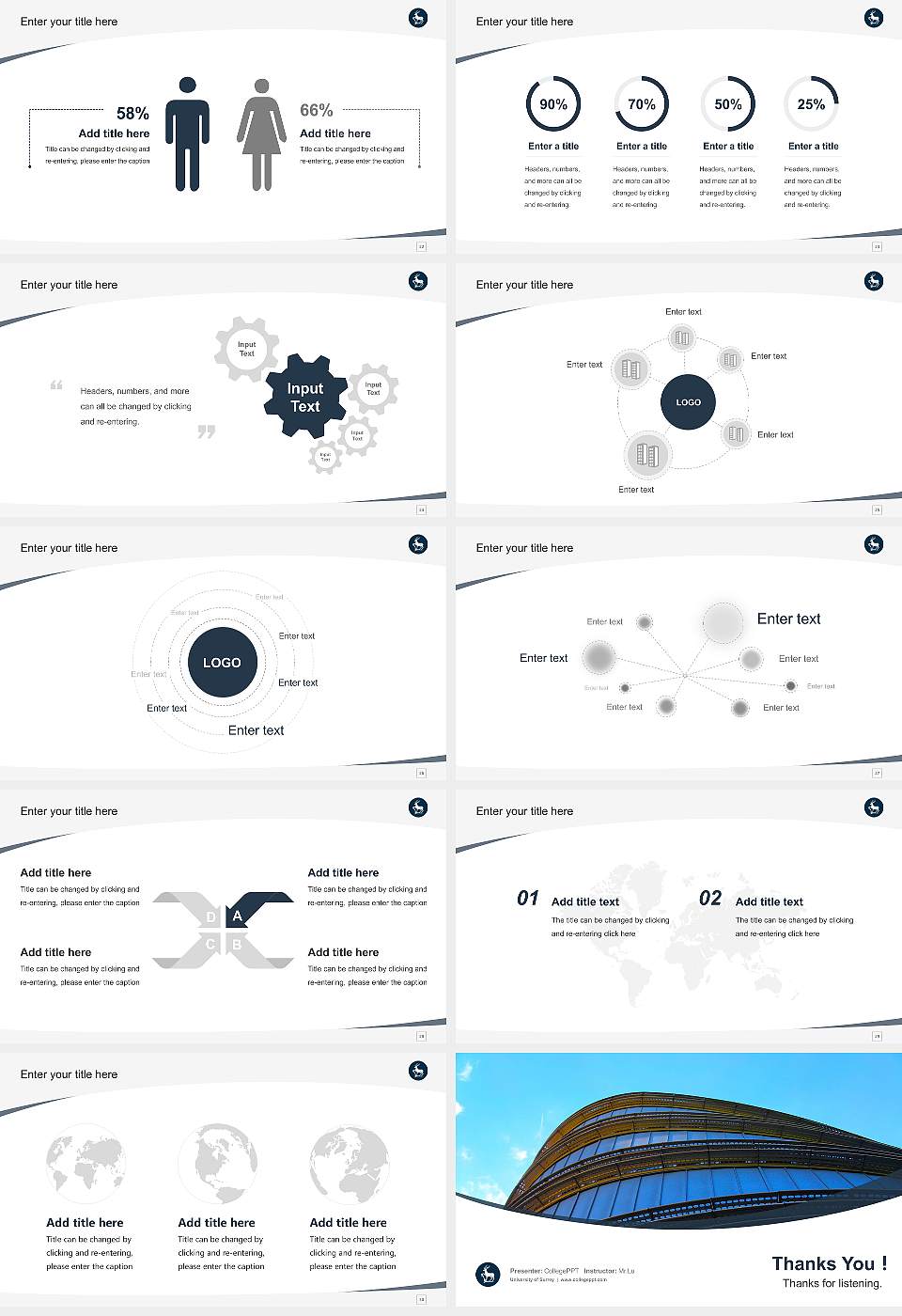 University of Surrey Course/Courseware Creation PPT Template16:9 ratio PPT effect preview image4