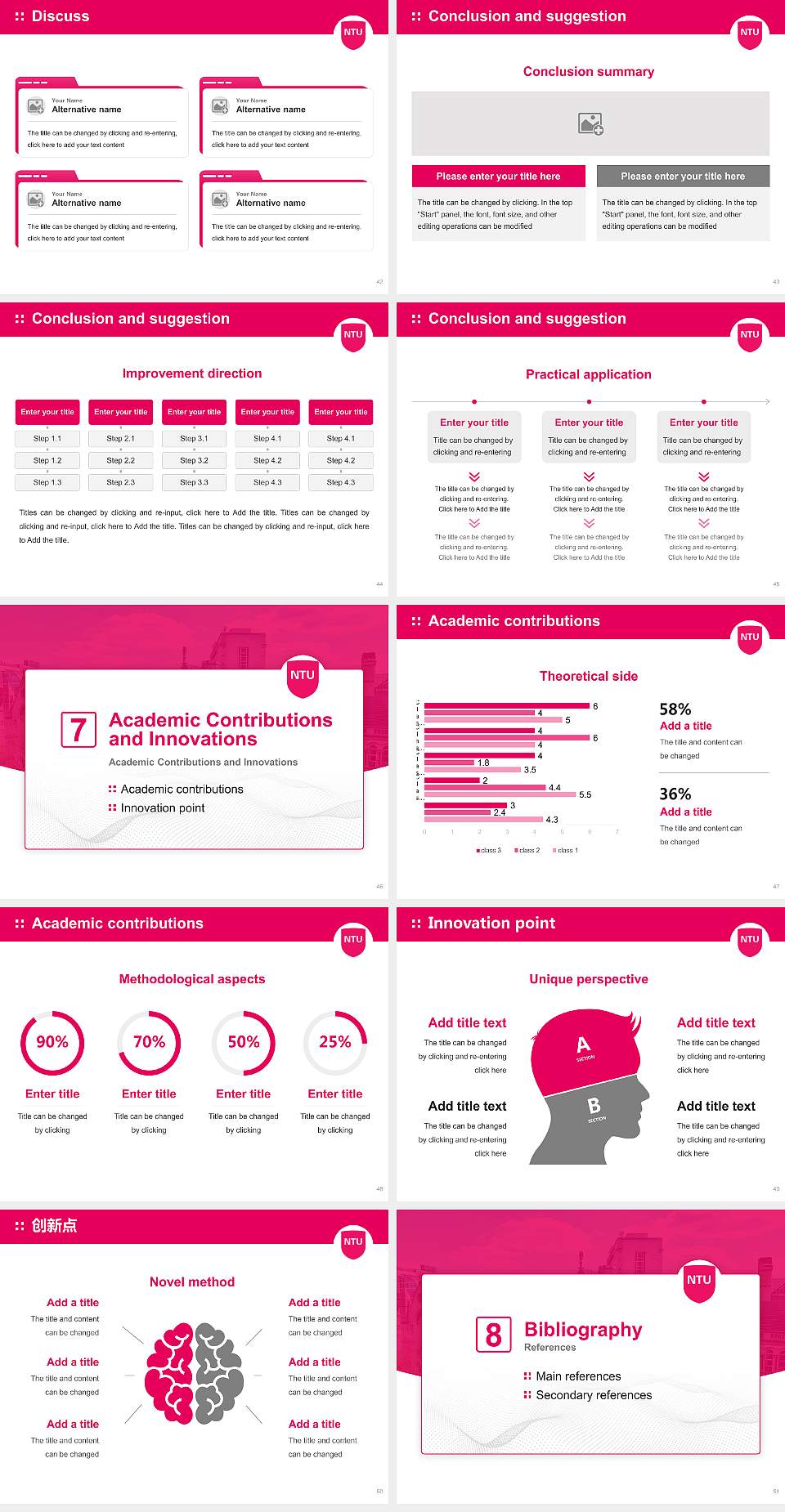 Nottingham Trent University Graduation Thesis Defense PPT Template4:3 ratio PPT effect preview image6