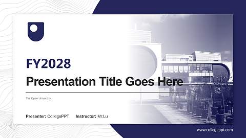 The Open University Academic Presentation/Research Findings Report PPT Template