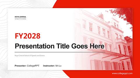 Royal Central School of Speech and Drama Academic Presentation/Research Findings Report PPT Template